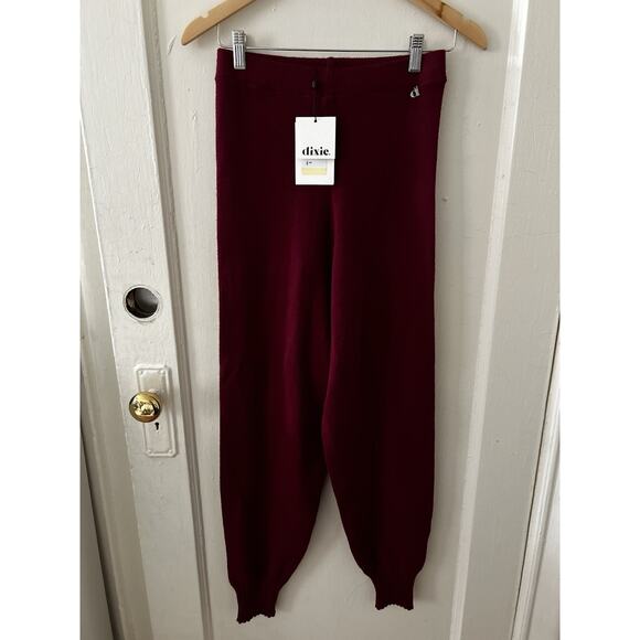 Dixie Pants - Dixie Maroon Balloon Wide Leg Sweater Pant NWT | S‎